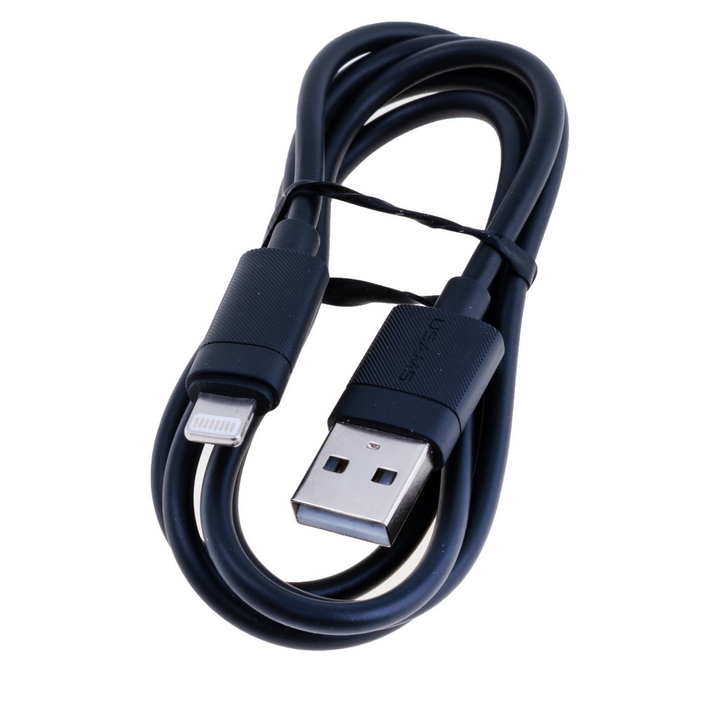 SJ778 U94 USB-A to iP 2.4A Fast Charging & Data Cable (SJ778USB01 Black – USAMS)