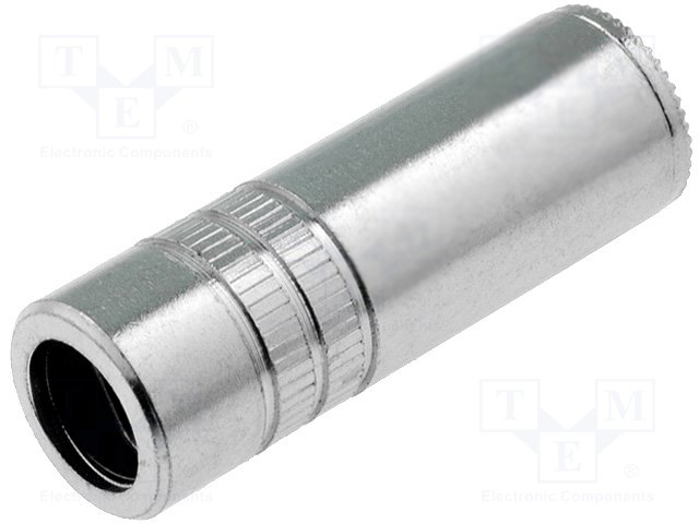 Steckdose 3,5 metall auf Kabel  JC-103 Jack:Jack 3,5 mm; Stecker; "Weibchen"; stereo,gerade