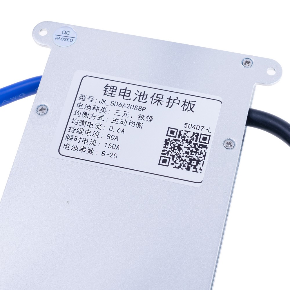 BMS JK-BD6A20S8P, Li-Ion/LiFePo4/LTO 8S-20S; Balancer 0.6A; Charge/Discharge: 80A; BT