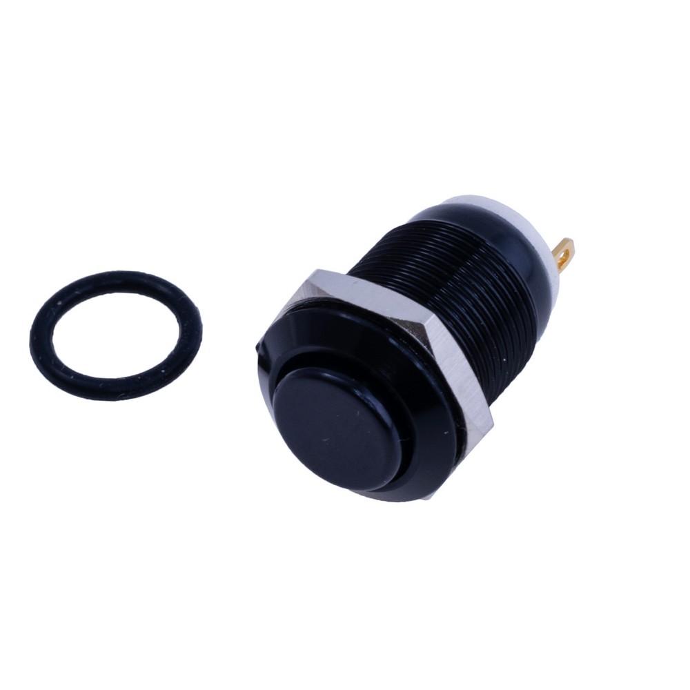 Кнопка без фіксації, IP65, GQ12H-10M-A Black