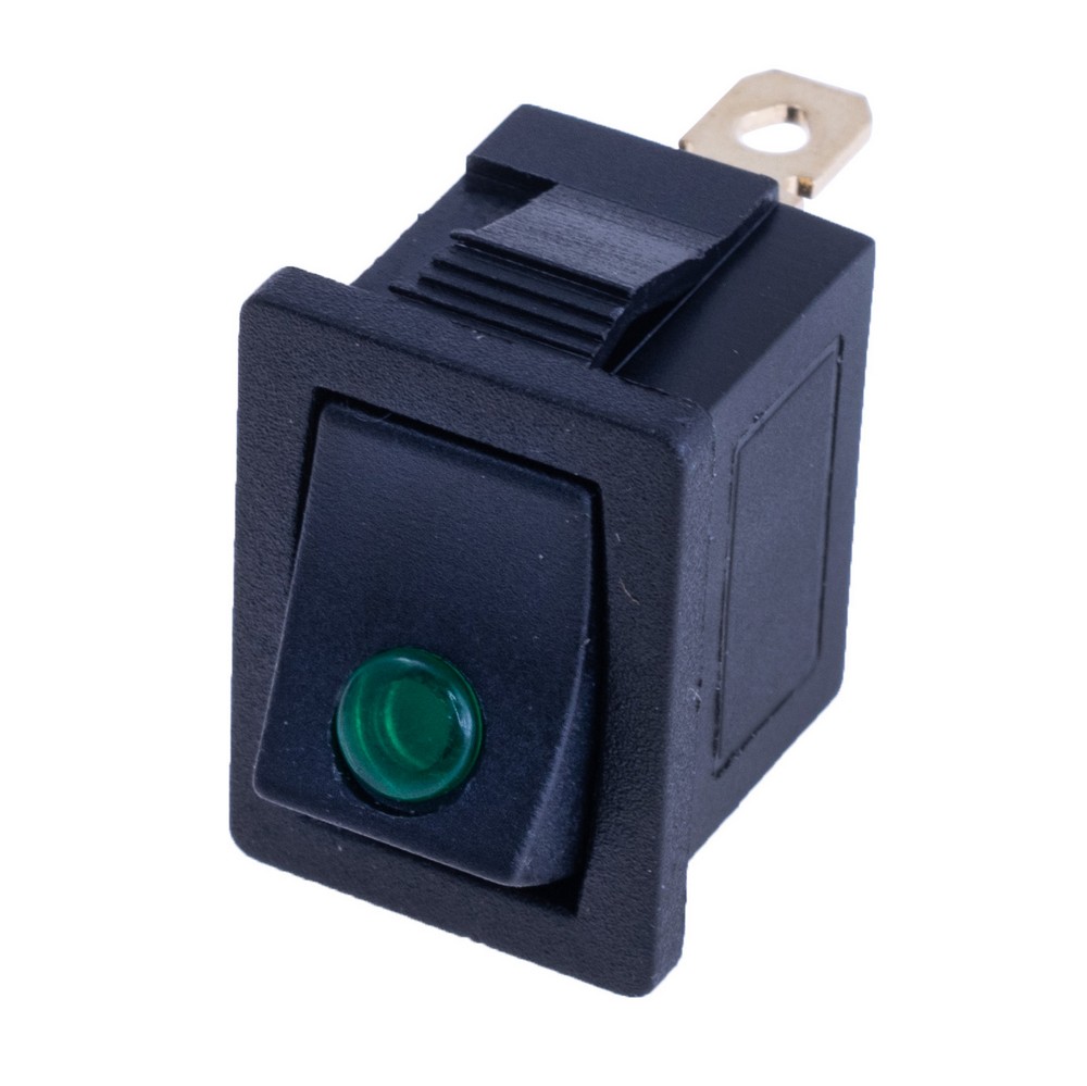 Перемикач KCD1-2-101EN green Dot illuminated