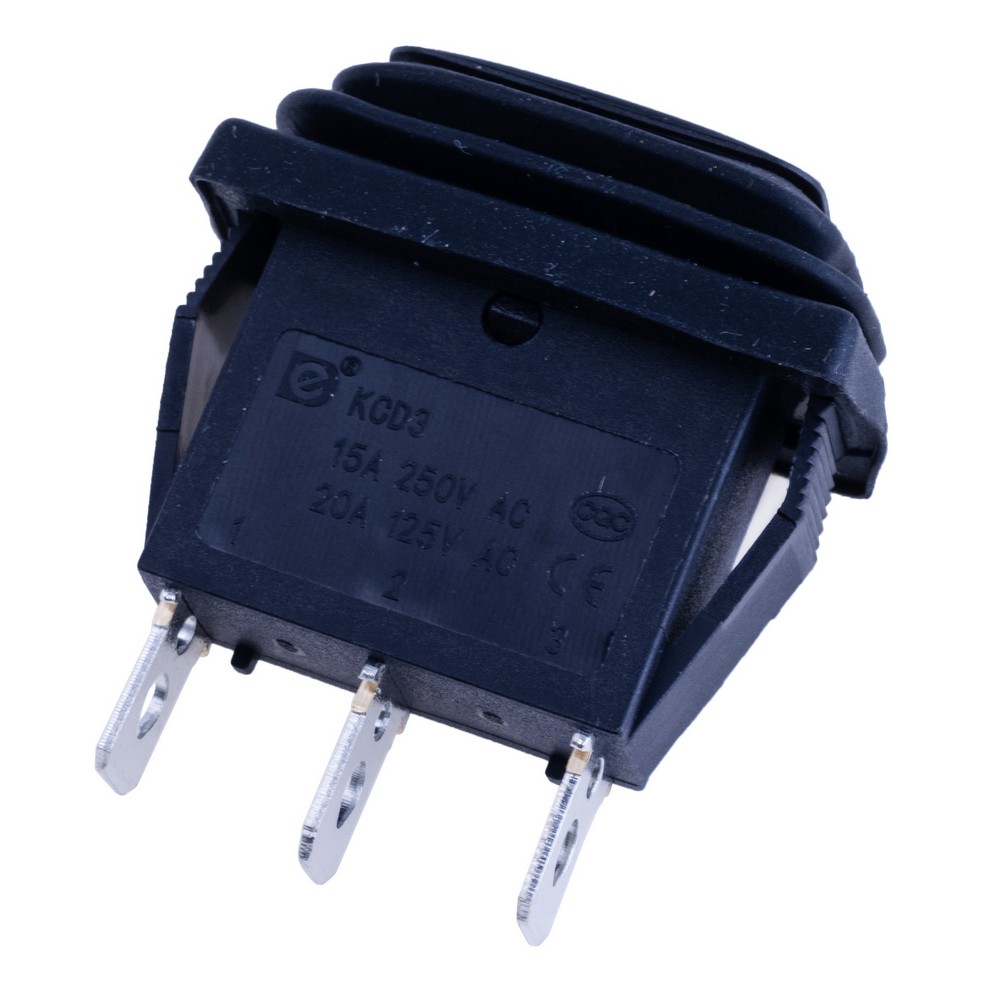 Перемикач KCD3-103W black cap