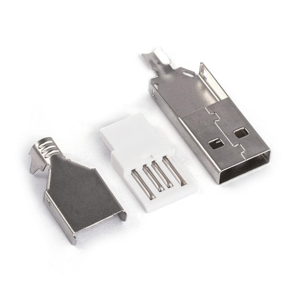 USB А Stecker auf Kabel für löten (KLS1-182-W — KLS)