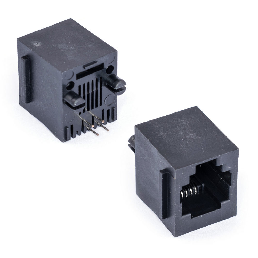 Steckdose 6P4C (KLS12-154-6P4mit-W-S-B-3 – KLS) Steckdose 6P4C (KLS12-154-6P4mit-W-S-B-3 – KLS)
