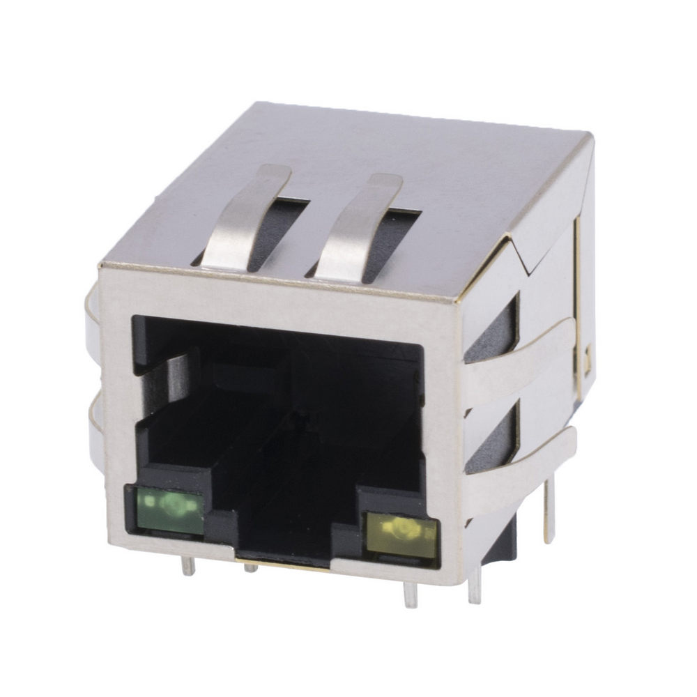 Steckdose RJ45 auf Platte, mit LED und Transformator (KLS12-TL002R-1*1-G/Y-1-03)