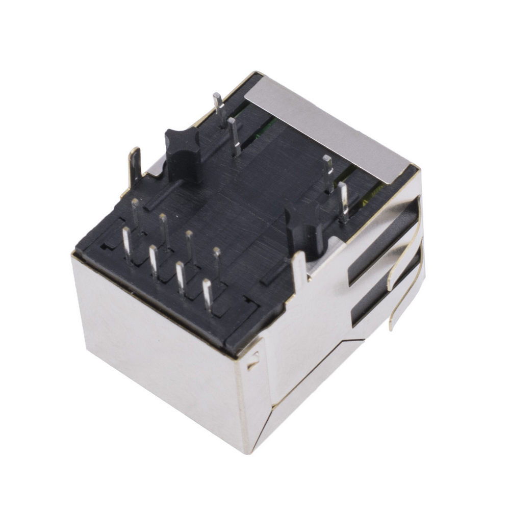 Steckdose RJ45 auf Platte, mit LED und Transformator (KLS12-TL002R-1*1-G/Y-1-03)