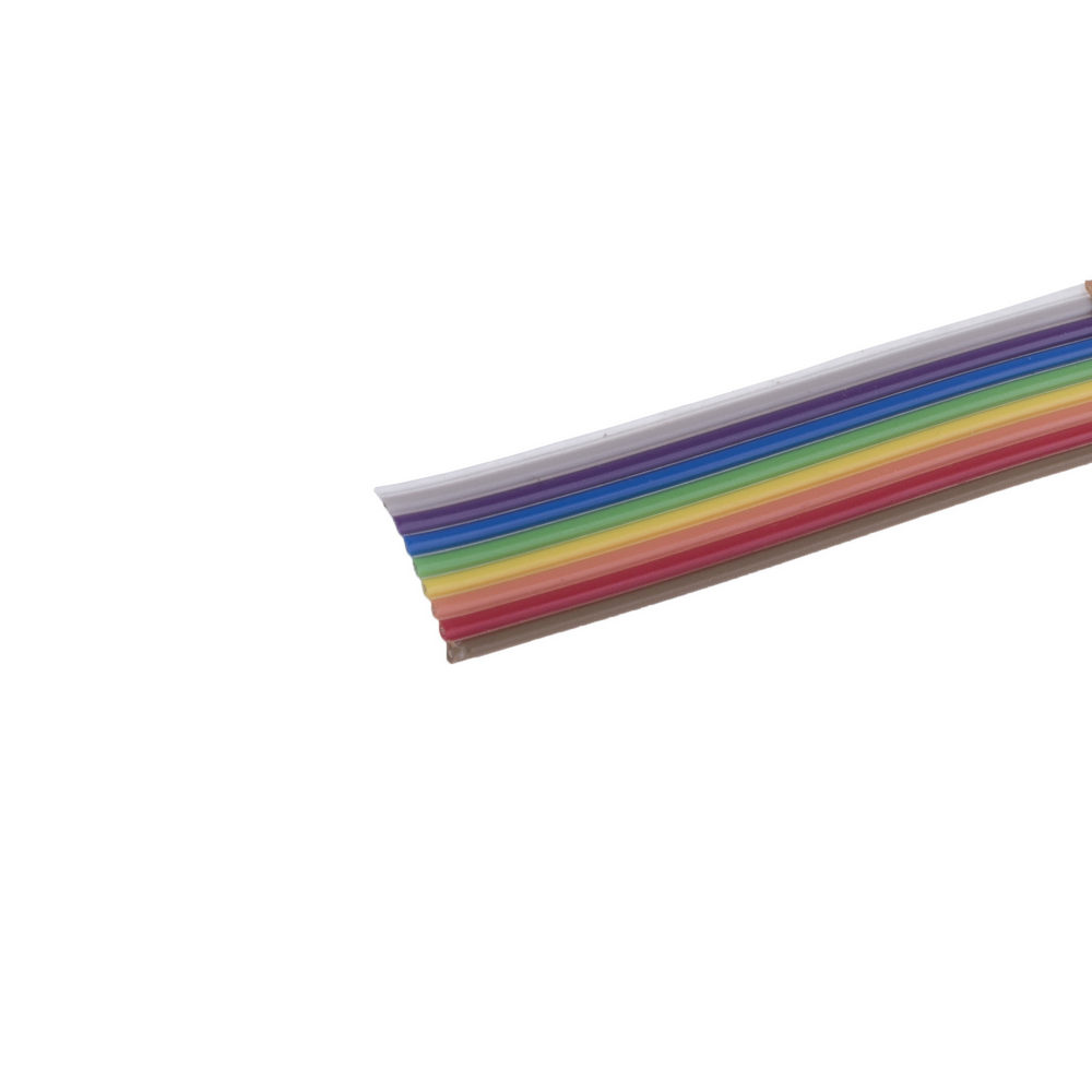 Flachbandkabel farbig, 8-polig, Abstand 1,27mm (für IDC-08) KLS17-127-RFC-08-1 – KLS