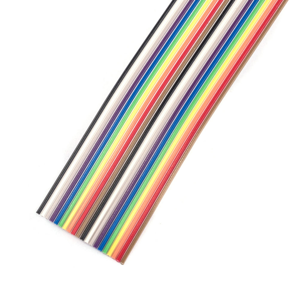 Flachbandkabel farbig 20-polig Abstand 1,27mm (für IDC-20) KLS17-127-RFC-20-1 – KLS