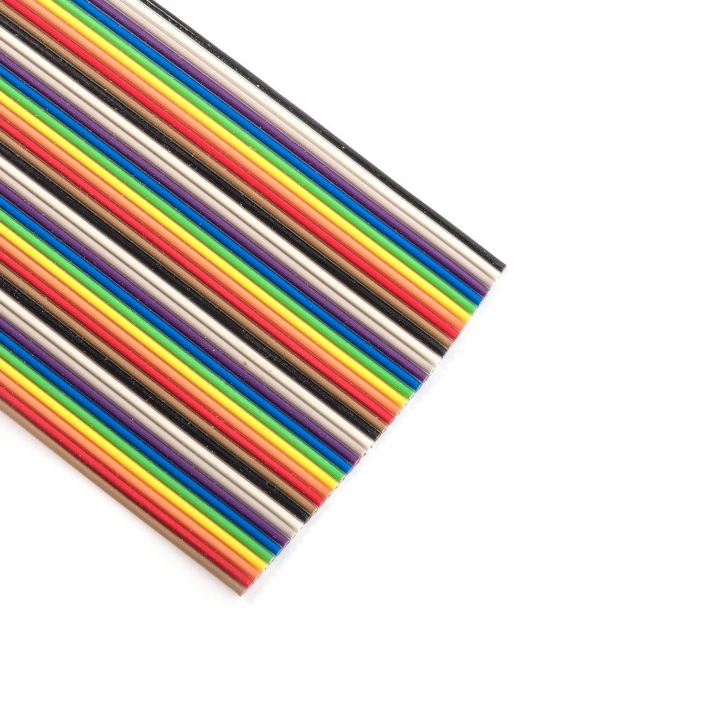 Flachbandkabel farbig 40-polig Abstand 1,27mm (für IDC-40) KLS17-127-RFC-40-1 – KLS