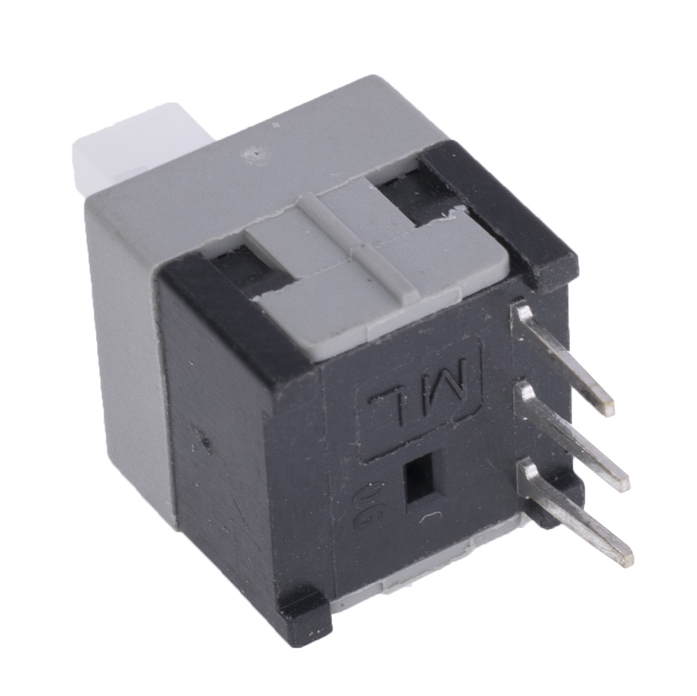 Кнопка PSM 8,5х8,5 с фиксацией, три вывода (KLS7-P8.5X8.5-1 3-pins)