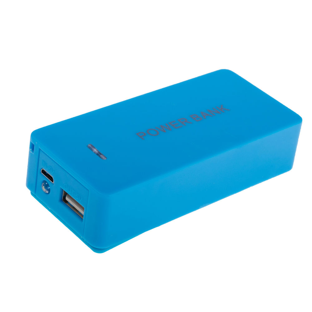 Корпус 2x18650 с USB синий