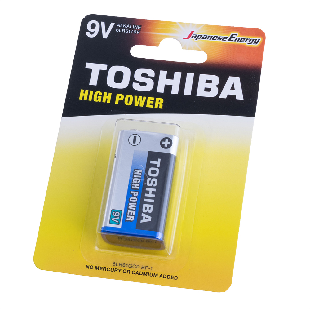 Батарейка "Крона" лужна 9V 1шт. TOSHIBA High Power 6LR61