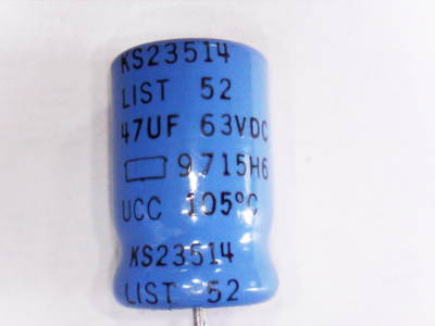 47uF 63V 10x15mm (KS23514) (Elektrolytkondensator)