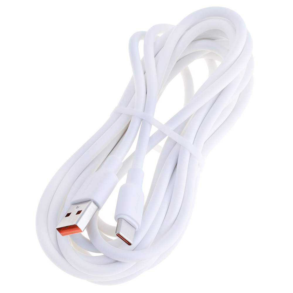 Кабель USB Type-C 3A 3m, білий (SJ603USB01 – USAMS)