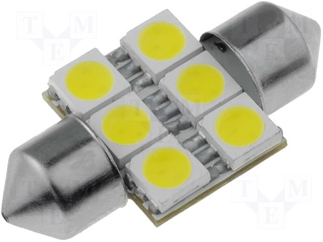 L-ALW6DA6P LED Lampe 6xLED axiale S7 Warmweiß 12V 8x30mm34Lumen