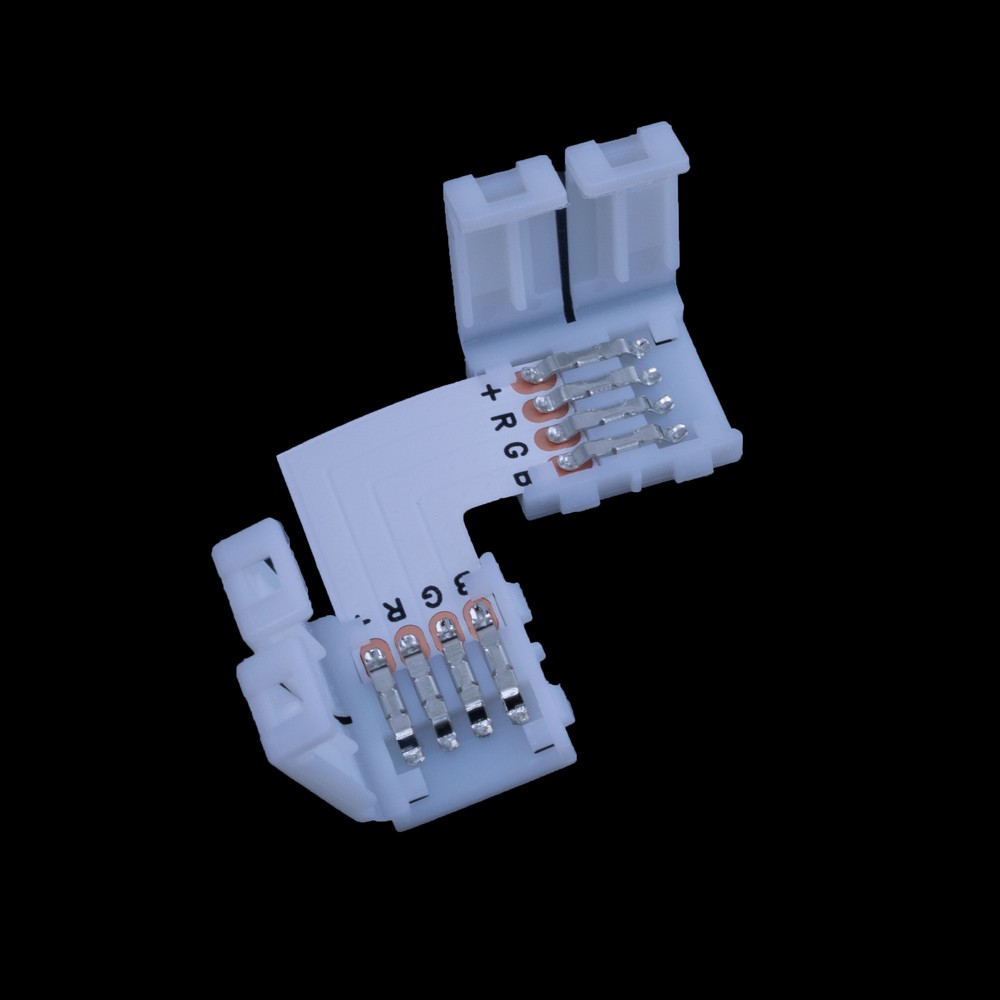 З'єднувач кутовий "L" 10mm LED 3528/5050, 4 контакта. З'єднувач кутовий "L" 10mm LED 3528/5050, 4 контакта.