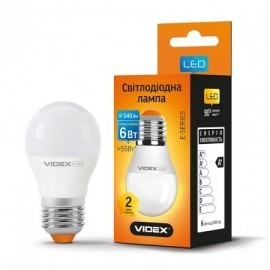 Лампа светодиодная 6Вт VIDEX Standart, 3000К, E27, 220V (VL-G45e-06273) Лампа светодиодная 6Вт VIDEX Standart, 3000К, E27, 220V (VL-G45e-06273)