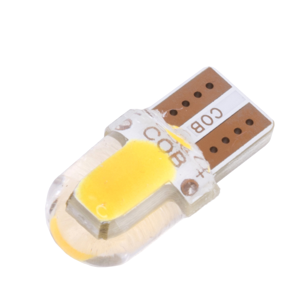 Лампа автомобильная LED W5W/194/T10 COB 8smd [желтая]