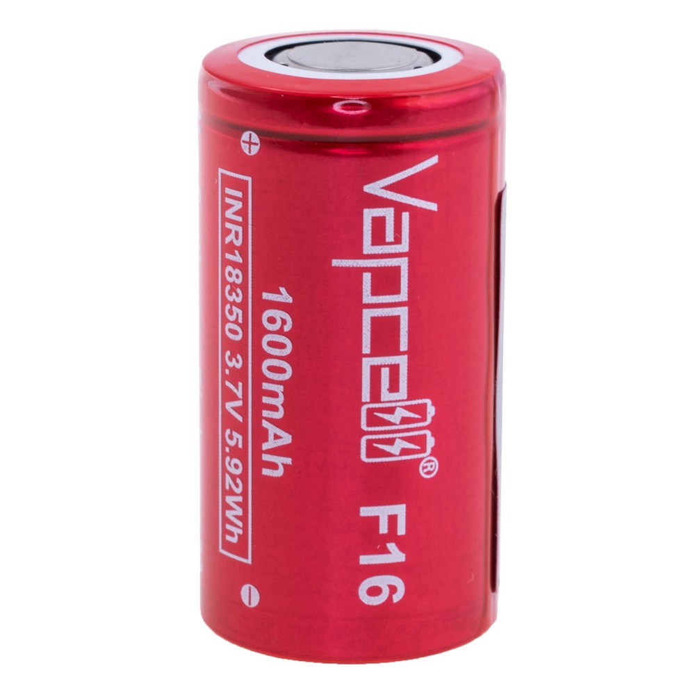Li-Ion 1600mAh, 3,7V, 18350 Vapcell літій-іонний аккумулятор,F16 INR18350 1600mah 3A