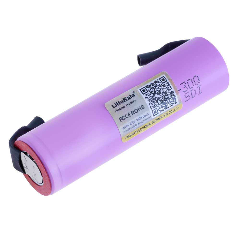 Li-Ion 3000mAh, 3,7V, 18650 LiitoKala літій-іонний акумулятор з виводами ICR18650-30Q