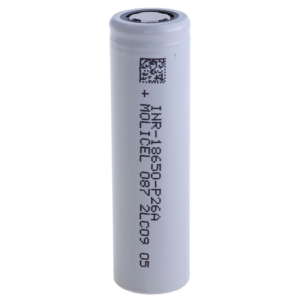 Li-Ion 2600mAh, 3.7V, 18650 Molicel літій-іонний акумулятор INR18650 P26A Grade A Li-Ion 2600mAh, 3.7V, 18650 Molicel літій-іонний акумулятор INR18650 P26A Grade A