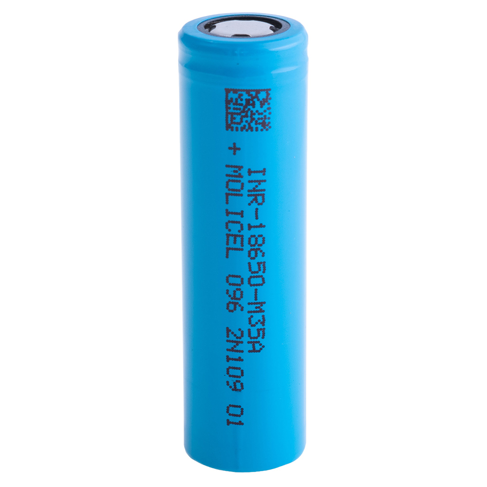 Li-Ion 3500mAh, 3.7V, 10A, 18650 (Molicel) літій-іонний акумулятор INR18650 M35A Grade A