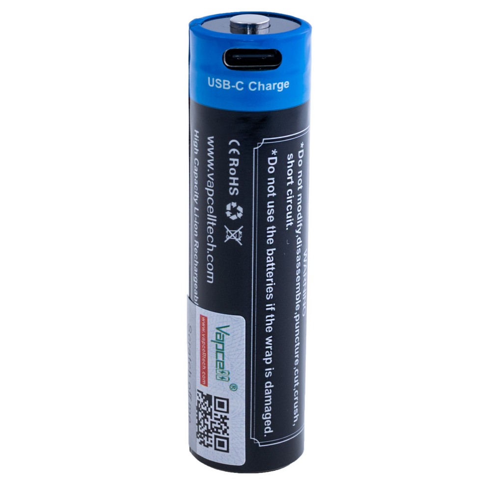 Li-Ion 4000mAh, 3,6V, 18650 Vapcell Lithium-Ionen-Akku mit USB Type-C Li-Ion 4000mAh, 3,6V, 18650 Vapcell Lithium-Ionen-Akku mit USB Type-C