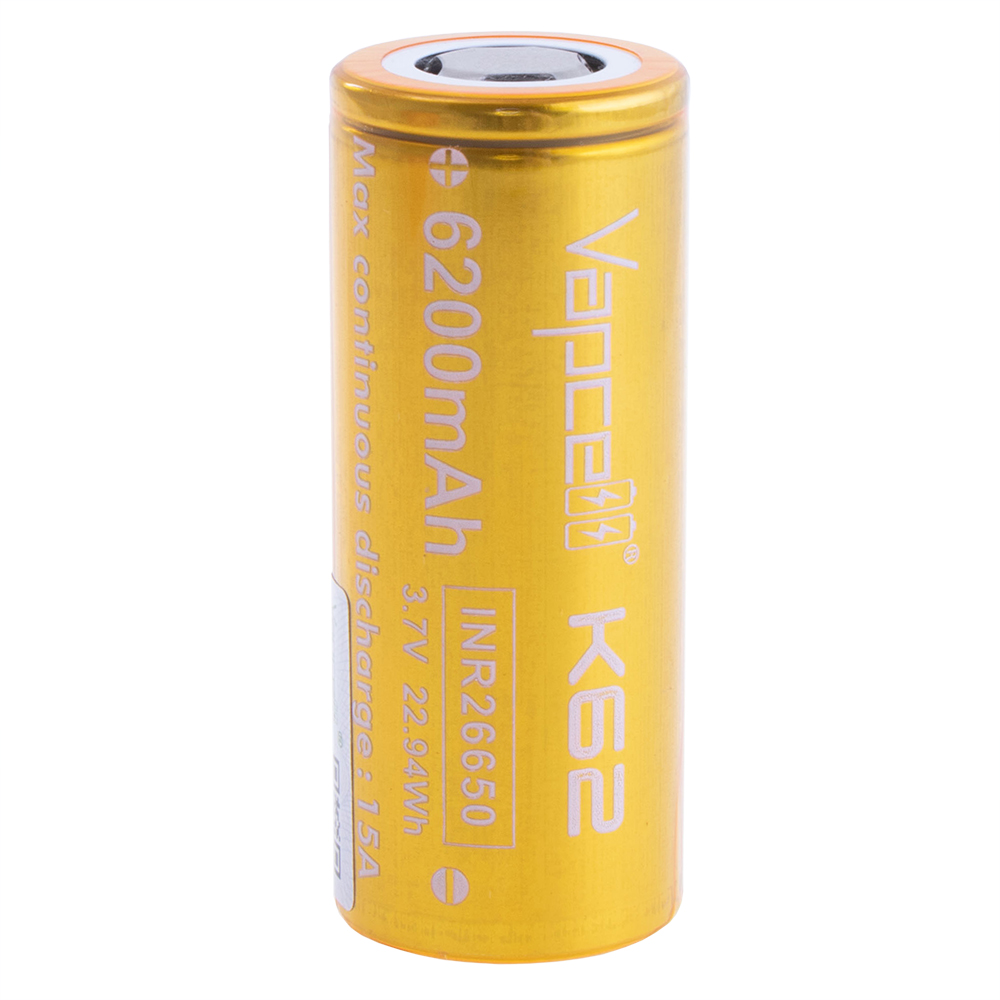 INR26650 (K62, LiIon, 6200mAh, 15A, 3.7V, Vapcell)