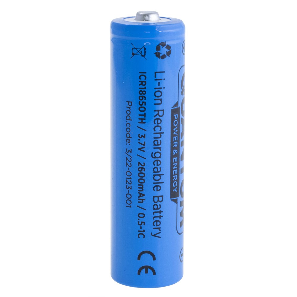 Аккумулятор Li-Ion ICR18650 3.7V 2600mAh, 0.5-1С, Quantum