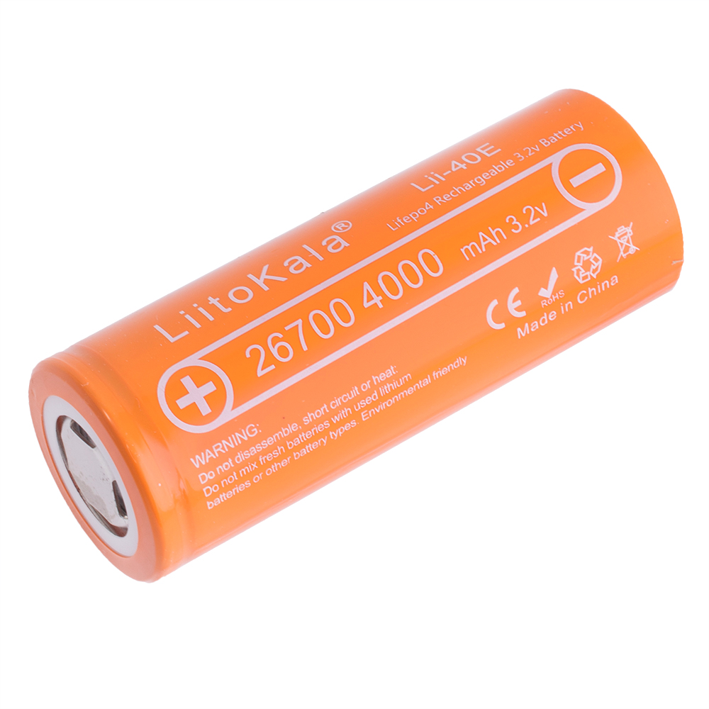 Аккумулятор LiFePo4 26700 Lii-40E 3.2V 4000mAh