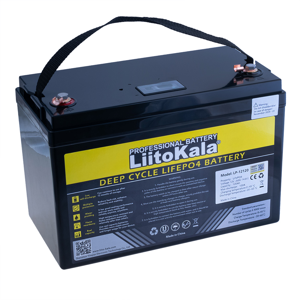 Акумулятор LiFePO4 12,8V 120Ah LiitoKala с индикатором