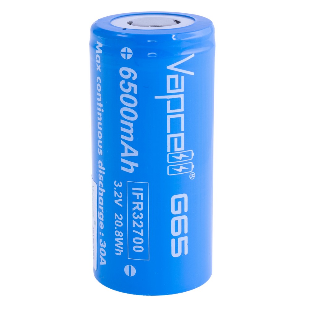 LiFePO4 6500mAh, 3,2V, 32700 Vapcell акумулятор літій-залізо-фосфатний Vapcell IFR32700 G65 3.2V 6500mah 30A LiFePO4 6500mAh, 3,2V, 32700 Vapcell акумулятор літій-залізо-фосфатний Vapcell IFR32700 G65 3.2V 6500mah 30A