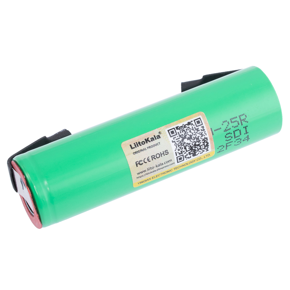 Аккумулятор LiitoKala 18650 25R-N 2500mAh с контактами