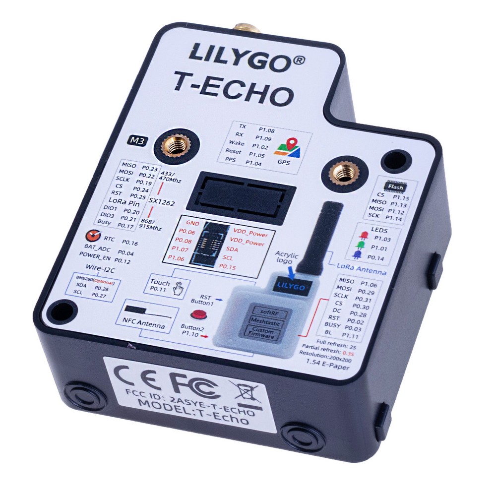 LILYGO® TTGO SoftRF T-Echo NRF52840 915MHZ Black BME280 Kit