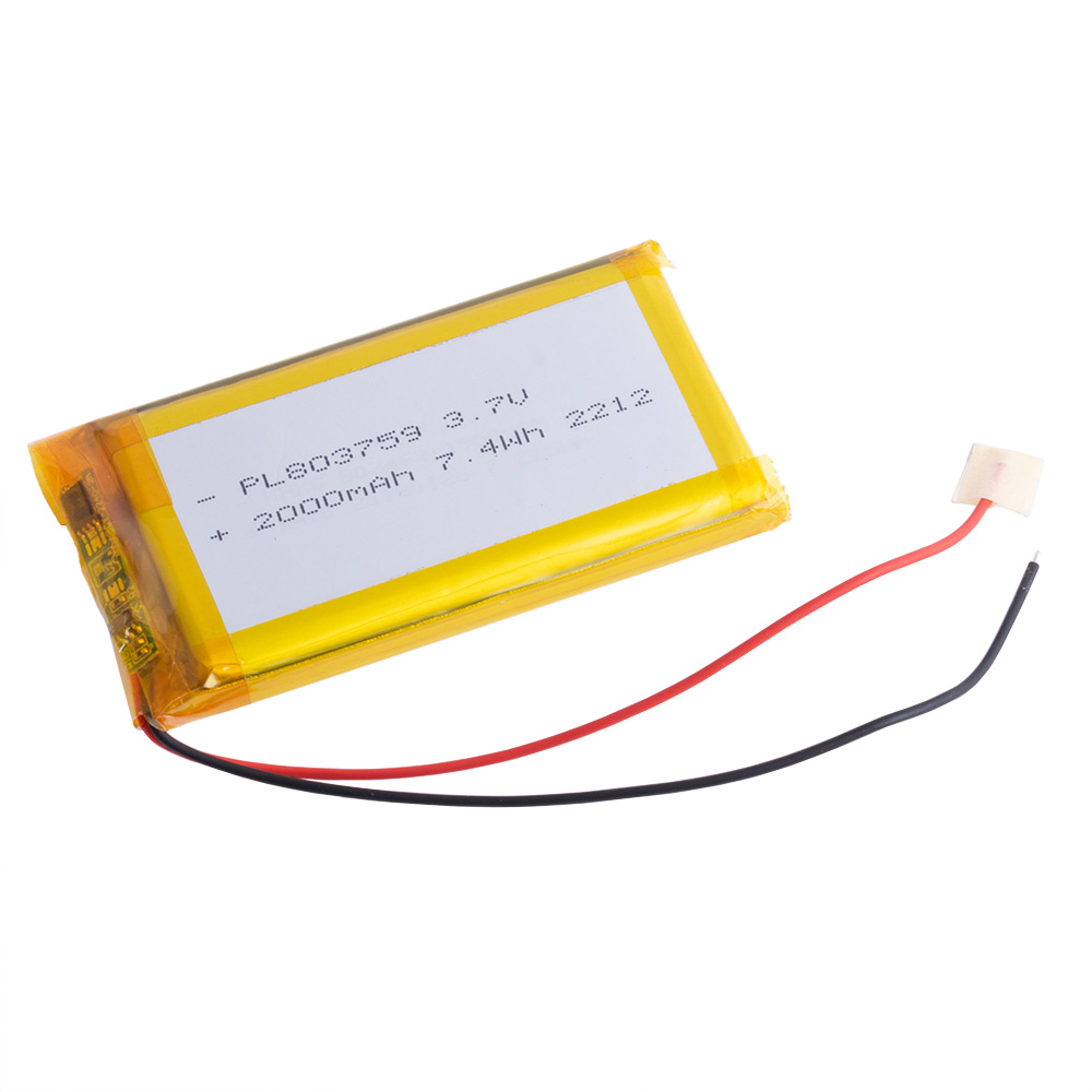 LiPo 2000 mAh, 3,7V, 8x37x59мм (LiPower) аккумулятор литий-полимерный)