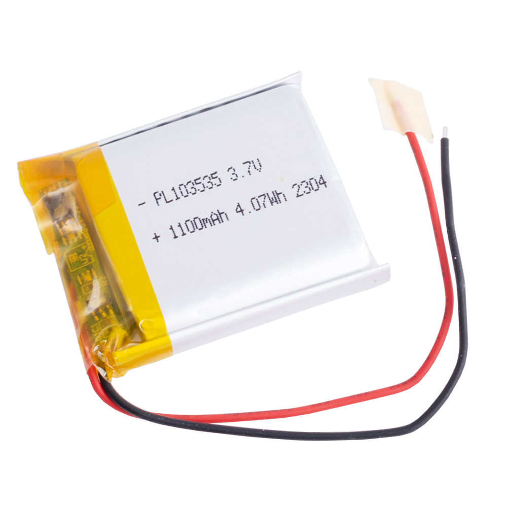 LiPo 1100 mAh, 3,7V, 10x35x35мм (LiPower) аккумулятор литий-полимерный)