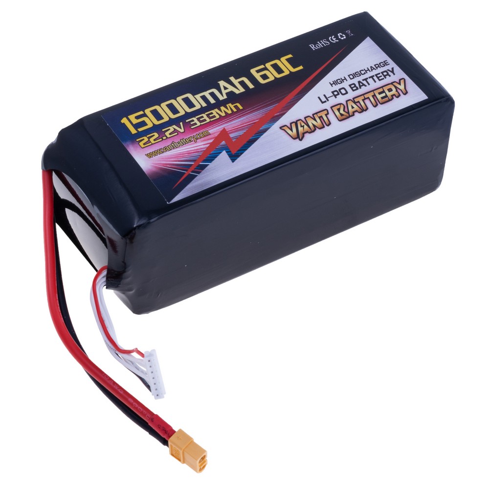LiPo 15000 mAh, 22,2V, 67x75x177мм VANT Battery акумулятор літій-полімерний 6S1P LI-PO 60C XT60 LiPo 15000 mAh, 22,2V, 67x75x177мм VANT Battery акумулятор літій-полімерний 6S1P LI-PO 60C XT60