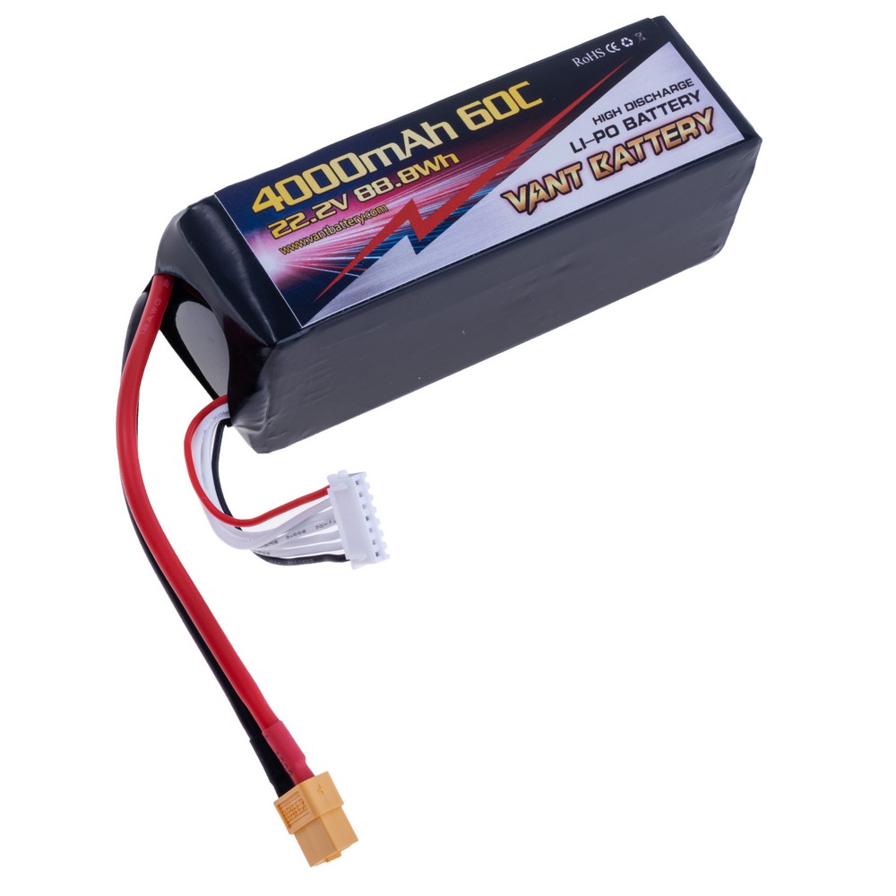 LiPo 4000 mAh, 22,2V, 50x44x132мм VANT Battery акумулятор літій-полімерний 6S1P LI-PO 60C XT60 LiPo 4000 mAh, 22,2V, 50x44x132мм VANT Battery акумулятор літій-полімерний 6S1P LI-PO 60C XT60