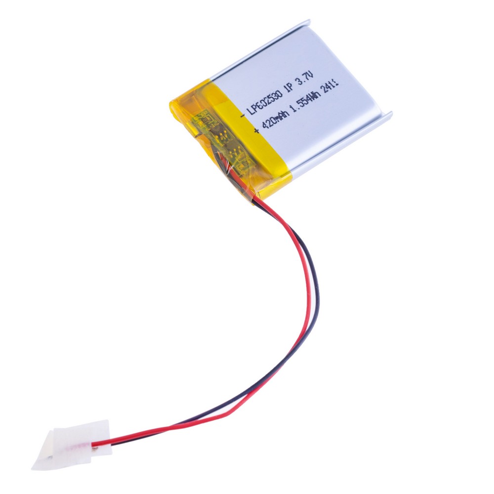 LiPo 420 mAh, 3,7V, 6,2x25,5x30,5мм (LiPower) аккумулятор литий-полимерный)