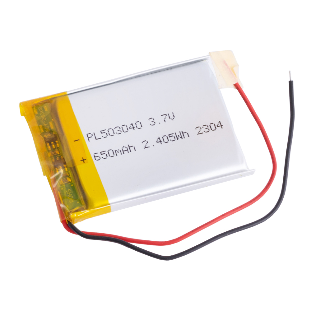 LiPo 650 mAh, 3,7V, 5x30x40мм (LiPower) аккумулятор литий-полимерный)