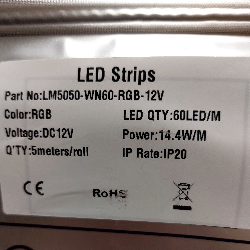 LM5050-WN60-RGB-12V (Normal Brightness) 14,4W/m Leomay