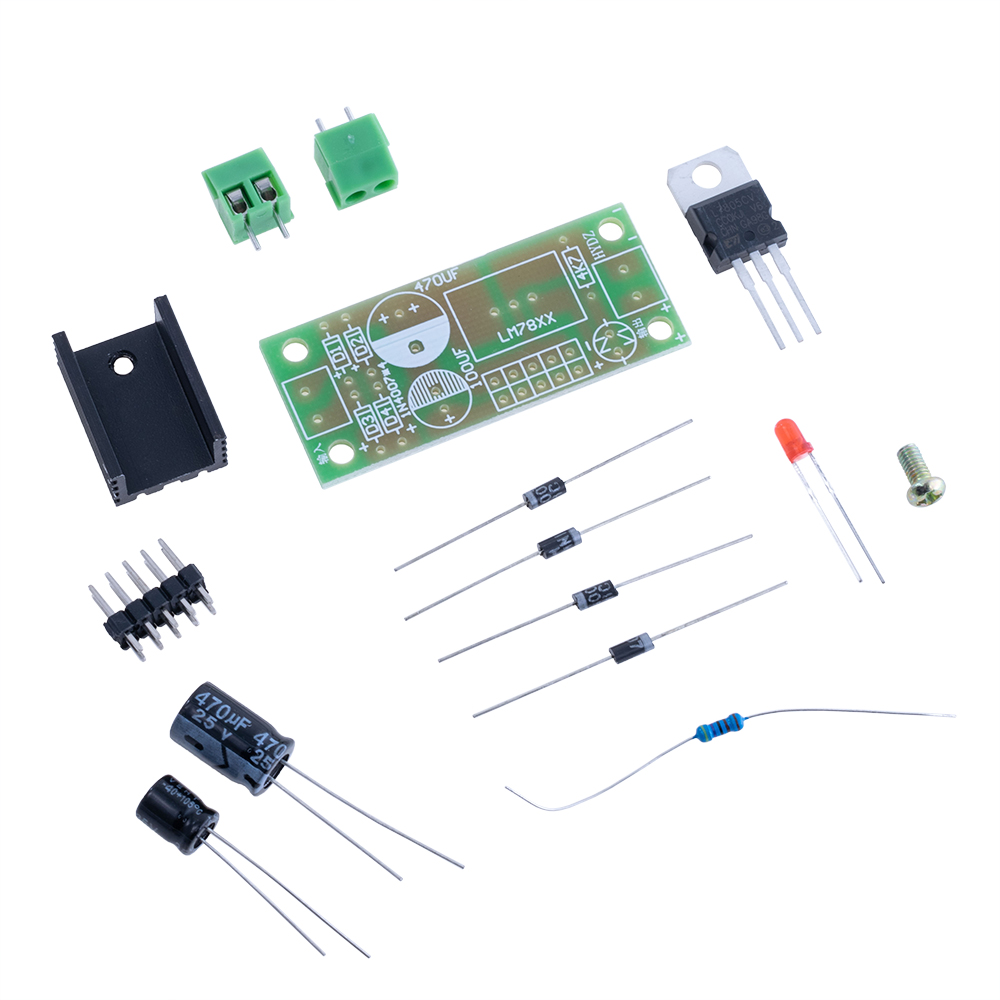 Наборой для самостоятельной сборки "источник питания на LM7805"