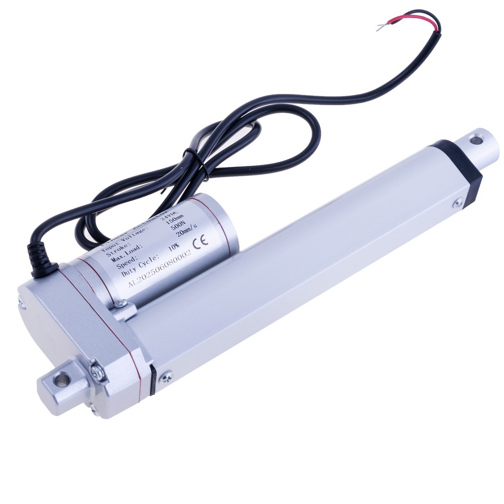 Лінійний мотор металевий 24VDC, шток 150мм. Швидкість 20мм/с