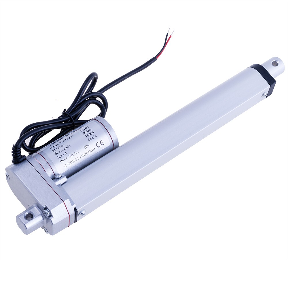 Лінійний мотор металевий 24VDC, шток 200мм. Швидкість 4мм/с