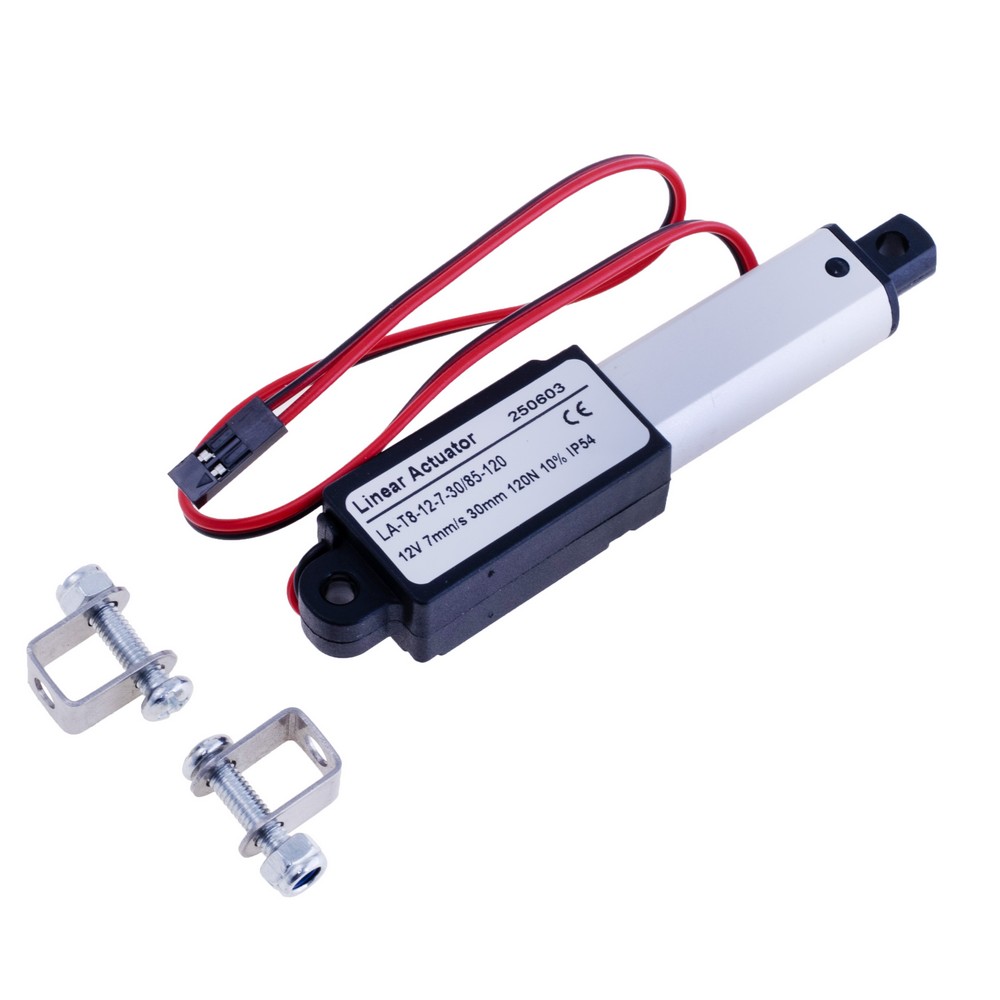 Лінійний мотор. шток 30мм. Швидкість 7мм/с LA-T8-12-7-30/85-120