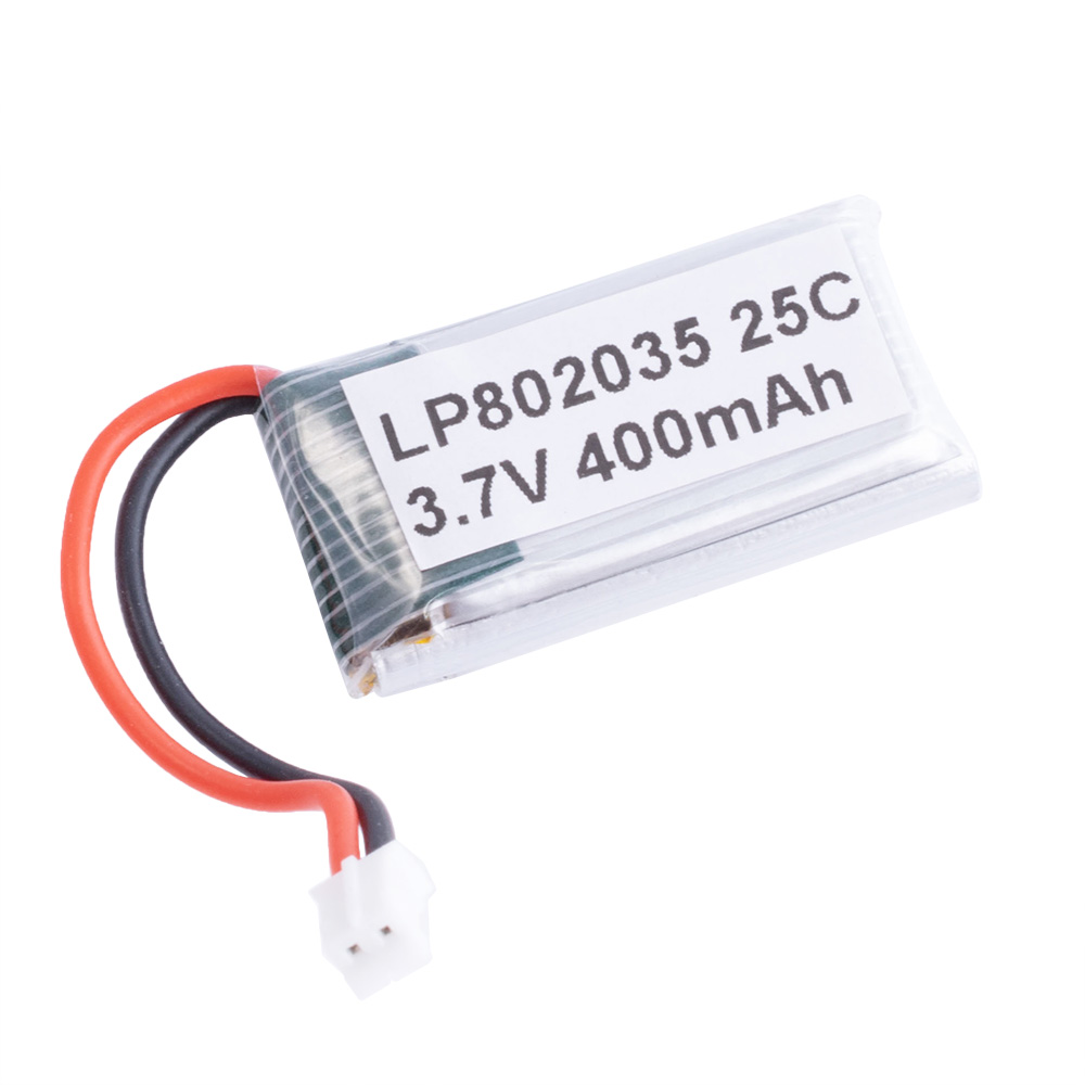 Аккумулятор LP802035 25C 3.7V 400mAh, pcb+wires+ PH2(connector)