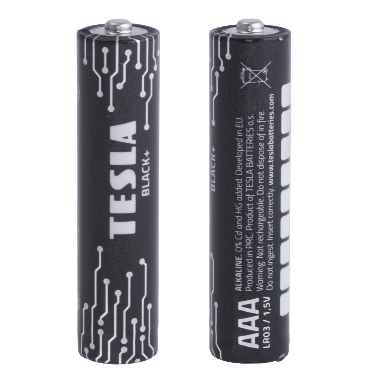 Батарейка щелочная LR03, AAA, 1.5V, TESLA BLACK+