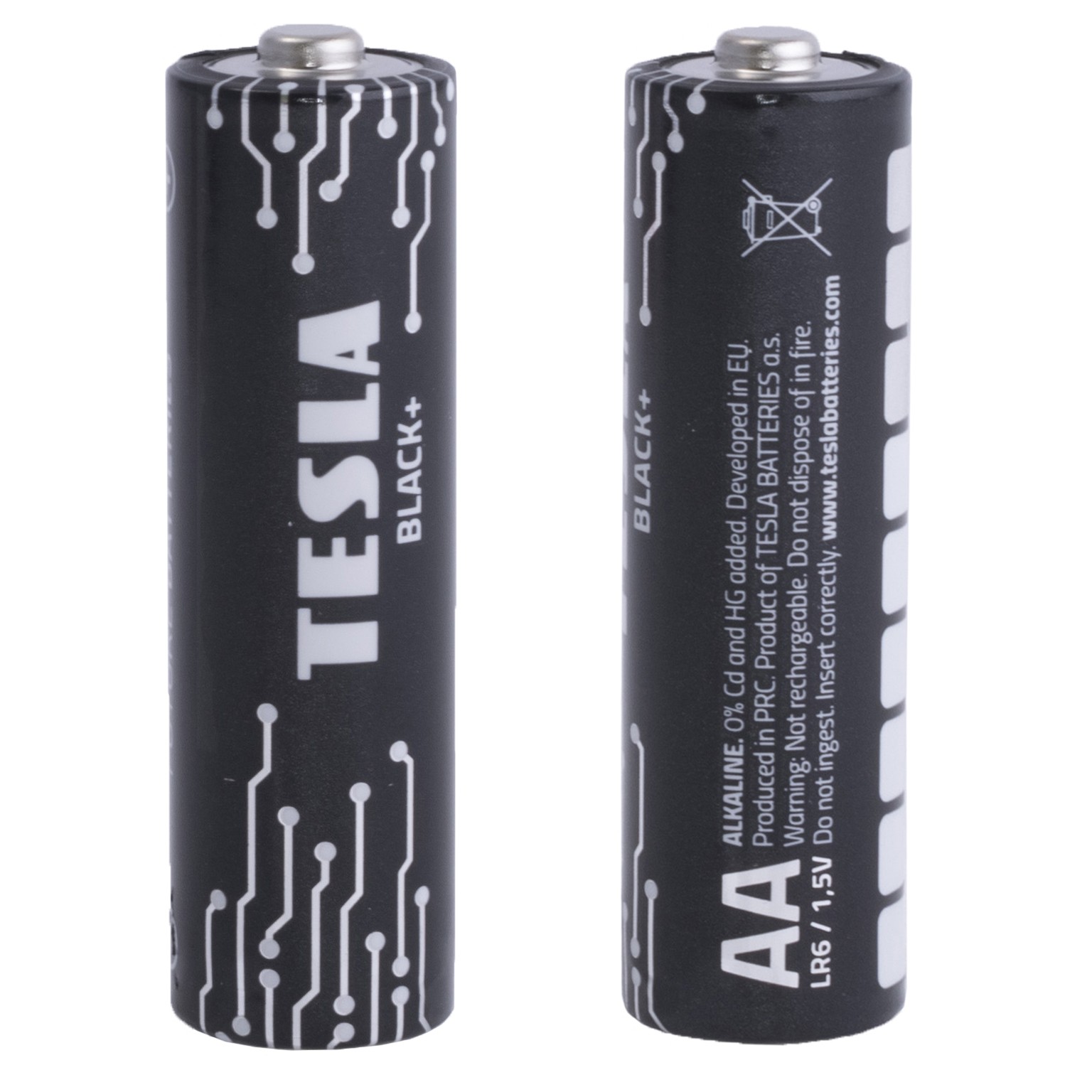Батарейка щелочная LR6, AA, 1.5V, TESLA BLACK+