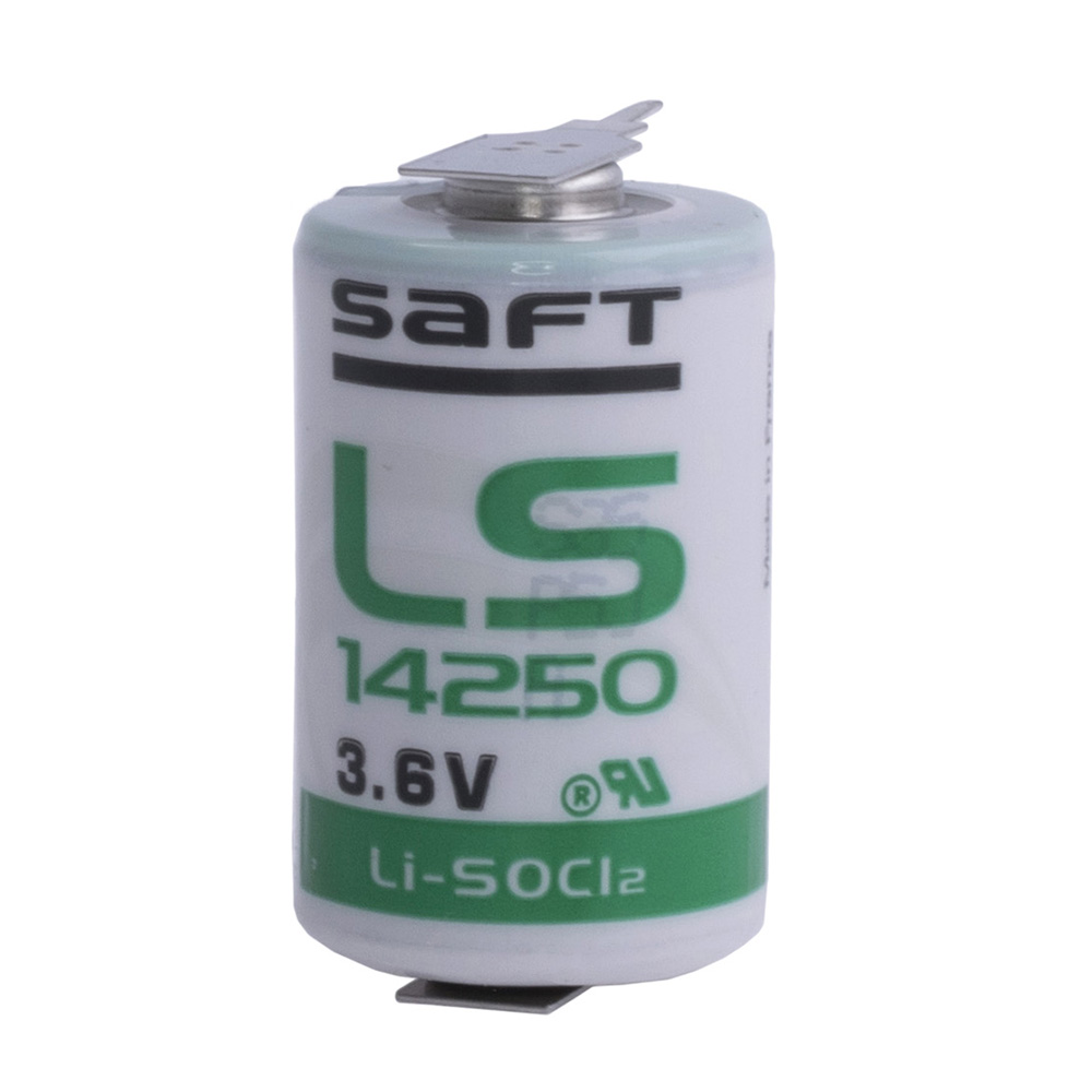 SAFT Lithium Batterie 1/2 AA LS14250 2PF 3,6V 1.2Ah