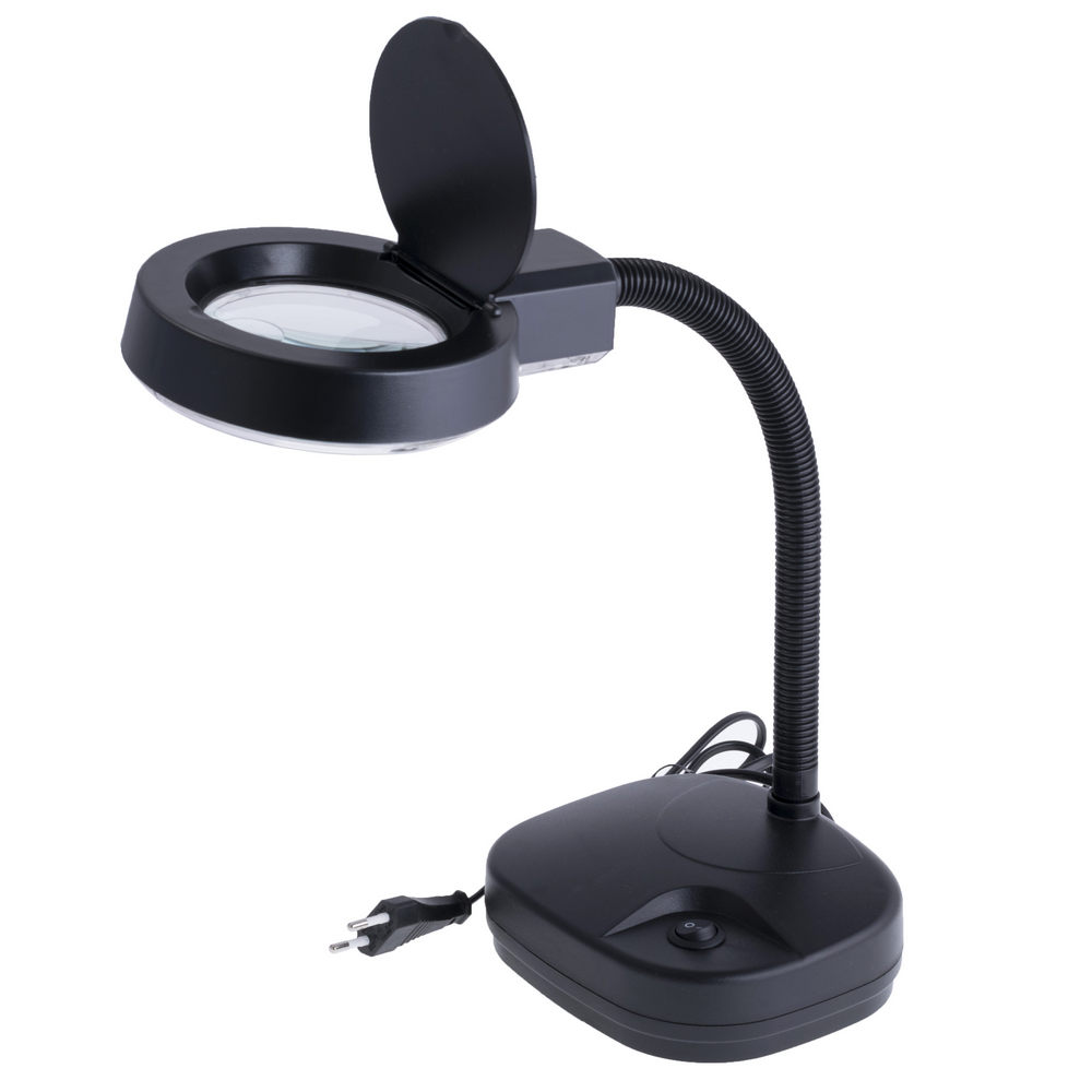 Lupenleuchte ZD-123 Lamp Tischaufstellung, rund, 3Х +8Х, Durchmesser-90mm, schwarz Lupenleuchte ZD-123 Lamp Tischaufstellung, rund, 3Х +8Х, Durchmesser-90mm, schwarz